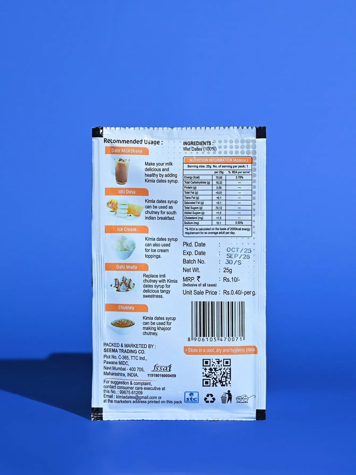 Natural date syrup made from Kimia dates